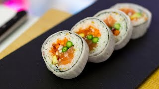 Futomaki Sushi Roll Recipe  Roll Sushi Like a PRO [upl. by Nicolle881]