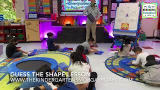 Guess The Shape Kindergarten Math Lesson [upl. by Aleehs]