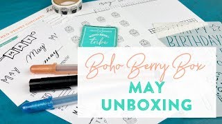 Boho Berry Box May Unboxing [upl. by Enomal594]