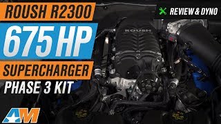 20112014 Mustang GT Roush R2300 675HP Supercharger  Phase 3 Kit Review amp Dyno [upl. by Faust]