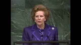 Margaret Thatcher  UN General Assembly Climate Change Speech 1989 [upl. by Alrad]