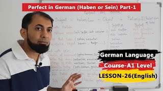 A1 German Course  Lesson 26  Perfect in German Language  Perfekt mit haben oder sein English [upl. by Dnomar]