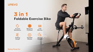 How to Install Your UREVO Kardio X Folding Magnetic Exercise Bike [upl. by Martell]