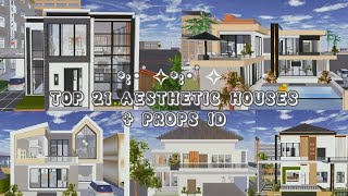 TOP 23 AESTHETIC HOUSES  PROPS ID  SAKURA SCHOOL SIMULATOR [upl. by Notwal642]