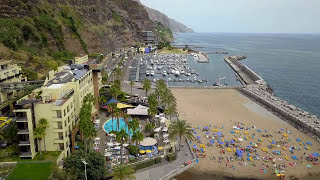 hotel savoy calheta beach saccharum madeira aerial 4k [upl. by Christoper316]