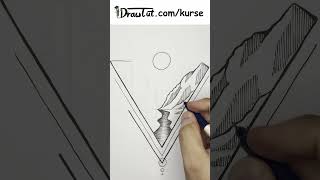 Einfaches Tutorial Geometrische Landschaft zeichnen 🌄✏️  Schnelle Kunstlektion [upl. by Iveksarap]