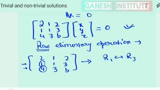 TRIVIAL And NON Trivial Solutions with captions [upl. by Nylorak]