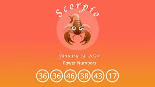 Scorpio horoscope for January 19 2024 [upl. by Wallie]