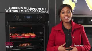 Learn about the DEFY Thermofan Slimline Oven  DBO 489 [upl. by Nhguav]