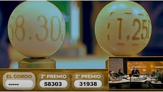 Segundo premio 58303 de la LOTERÍA NAVIDAD dotado con 1250000€ [upl. by Akinad]