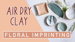 DIY Jewellery Trays  Imprinting Air Dry Clay [upl. by Yehudi]