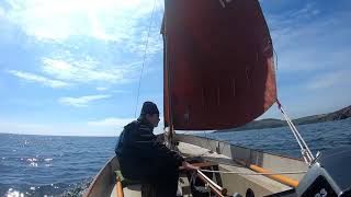 Cornish Crabbers Coble Shake down sail April 2021 [upl. by Nailimixam]