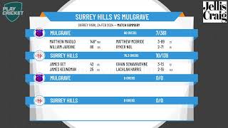 ECA  D Turf  Mair Shield Round 13  Surrey Hills v Mulgrave Day 2 [upl. by Ralaigh]