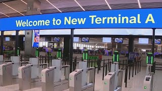 A look at the new Terminal A at Newark Liberty International Airport EWR [upl. by Gyatt]