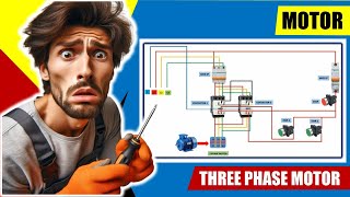 3 Phase Motor Control Circuit  Three Phase Motor control Wiring [upl. by Ede822]