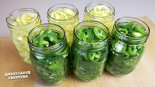 Canning Pickled Banana Pepper and Jalapeno Rings  Simple amp Fast Recipe [upl. by Berri582]