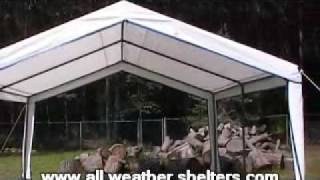 Outdoor garden party canopy installation  easy up assembly [upl. by Ebsen]