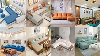 Modern Sofa designs for living room 2024  50 Corner Sofa design Ideas  L shape sofa design [upl. by Elleined]