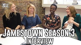 Naomi Battrick Niamh Walsh Abiola Ogunbiyi amp Claire Cox on Jamestown Season 3 [upl. by Maddock]