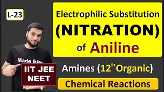 L23 Nitration with Protection of Aniline  Amines Organic reaction  JEE NEET  By AArora [upl. by Ehtylb396]