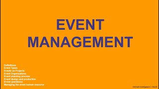 Event Management [upl. by Ahsemik]