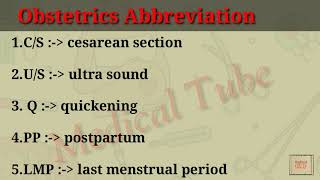 Obstetrics Terminology And Abbreviations  Abbreviation Commonly used in Obstetrics [upl. by Sidonius444]