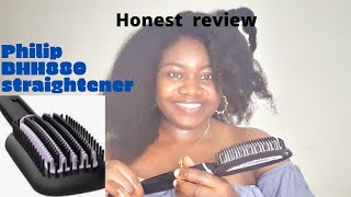 PHILIPS HAIR STRAIGHTENER BRUSH REVIEWstraight in 5minute Philips BHH880 stylecare review top [upl. by Niran]