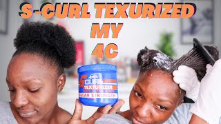 TEXTURIZING NATURAL 4C HAIR USING S CURL TEXTURIZER AGAIN [upl. by Kingsley]