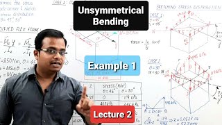 Unsymmetrical Bending  Example 1 [upl. by Lebaron]