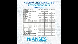 Nuevos montos de las asignaciones familiares de Anses en noviembre de 2024 [upl. by Nnylsoj236]