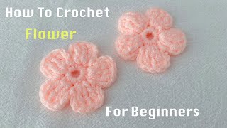 入门级钩针小花｜How to Crochet Flowers for Beginners｜Connieconnie [upl. by Enrobialc]