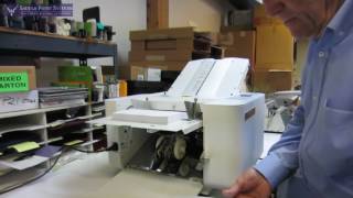 MBM 408A Automatic High Speed Desktop Paper Folder [upl. by Nnylhtak]