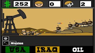 USA Iraq Oil Flash Game Playthrough [upl. by Ahsieki]