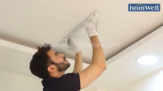 Homwell Individual Dropdown Ceiling Cloth Dryer Rise N Dry Deluxe Installation Video [upl. by Karlin33]