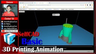 SelfCAD Update 3d Printing Animation Feature [upl. by Cerys404]