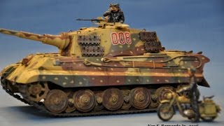 King Tiger Ardennes Tamiya 1 35 OOTB Build [upl. by Analahs]