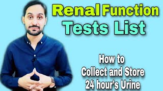 Renal Function Tests List RFT  Kidney Function Tests List KFT [upl. by Doownyl885]