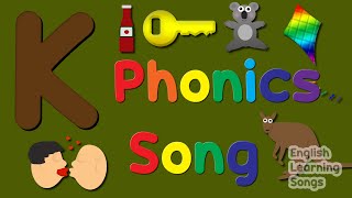 Letter K Phonics Song  Alphabet  English Learning Songs [upl. by Nnylharas]