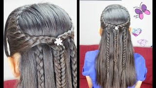 Peinado para Cabello Largo con Trenzas [upl. by Coral269]