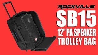 Rockville Audio SB15 15 Inch PA Speaker Rolling Travel Bag Review [upl. by Eidnalem]