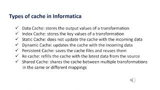 types of caches in informatica  informatica interview questions and Answers  informatica etl [upl. by Gwenni]