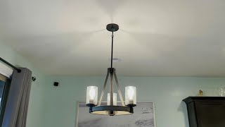 How to Install Kichler 3Light Chandelier [upl. by Elletnuahc]