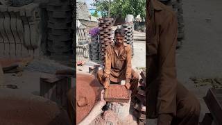 Amazing red mini tile making process shorts handmade incredible [upl. by Edik]