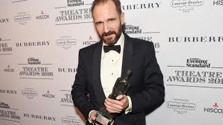 Ralph Fiennes wins best actor at the Evening Standard Theatre Awards 2016 [upl. by Anelram]