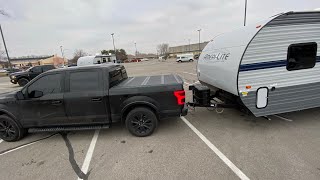 2020 FORD F150 LARIAT ECOBOOST FIRST TIME TOWING 7000LB RV CAMPER INDIANA TO IDAHO😮 [upl. by Nilecoj]