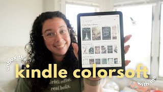 UNBOX THE 2024 KINDLE COLORSOFT WITH ME full kindle setup tutorial  compare to kindle paperwhite [upl. by Teplitz78]