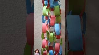 DIY Easy Paper Chain Decoration paperchain diy papercraft shorts youtubeshorts [upl. by Nhguavad]