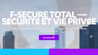 Tutorial en français – FSecure TOTAL  Sécurité et Vie Privée [upl. by Teerpnam]