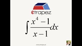 Całka wymierna dzielenie wielomianów  04 eTrapez [upl. by Nerok]