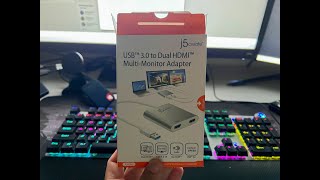 This USB 30 to Dual HDMI Multi Monitor Adapter is all you need [upl. by Rochus593]